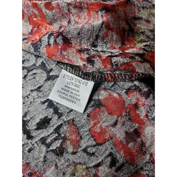 Slinky Brand Whimsigoth Floral Velvet Burnout Kimono Womens Plus Size 1X Black - Picture 9 of 9